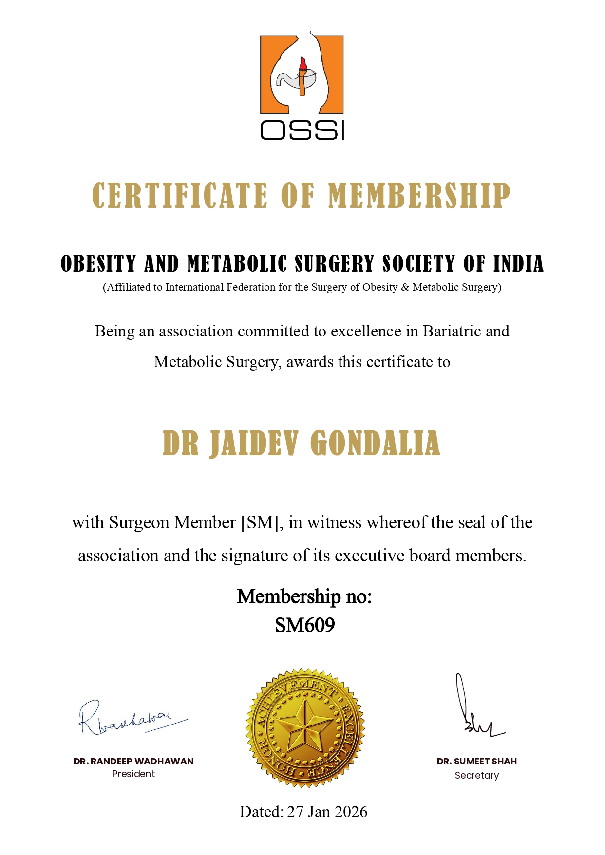 OSSI Life Member